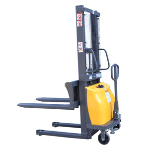 1.5T全新款半電動(dòng)輕型堆高車可自由提升的半電動(dòng)托盤(pán)堆高車